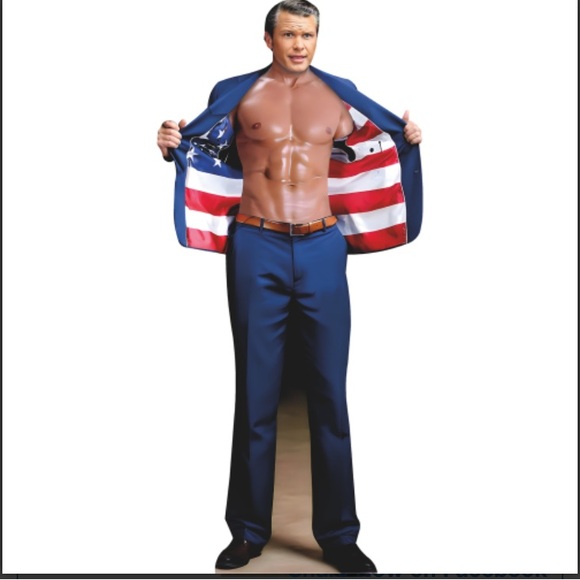 Pete Hegseth Shirtless LIFE SIZE Cardboard Cutout with FREE Shipping